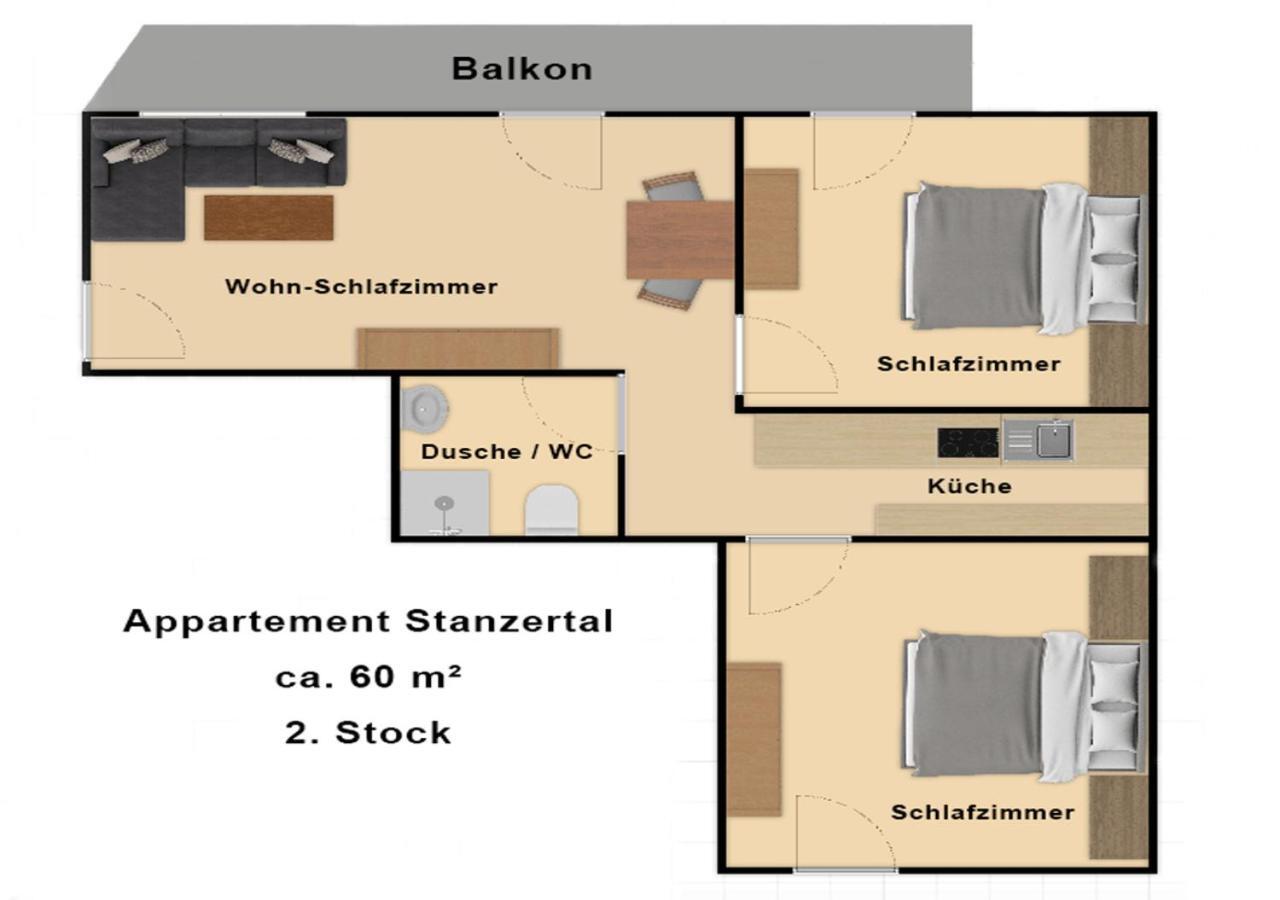 Appartement Pension St. Sebastian Pettneu am Arlberg Exterior foto